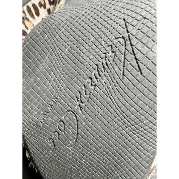 Kenneth Cole Pump Heel Women 6.5M Leopard High Stiletto Leather Almond Toe Black - Picture 8 of 10